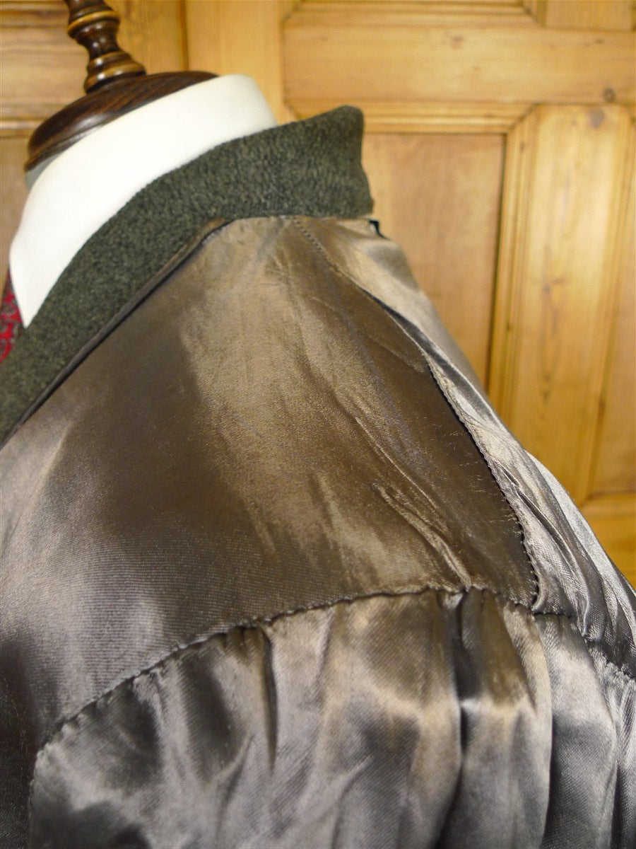 26/0294 heavyweight 1950s vintage crombie wool grey ulster coat overcoat 44-45