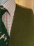 26/0297 immaculate british green doeskin wool country waistcoat 45-46 regular