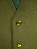 26/0297 immaculate british green doeskin wool country waistcoat 45-46 regular