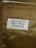 26/0307 immaculate vintage aquascutum fawn brown venetian wool covert coat overcoat w/ velvet collar 41-42