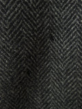 26/0305 crombie charcoal grey herringbone full-length fly-front coat overcoat 44-46 regular