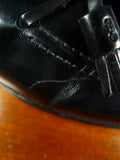 26/0342 alfred sargent black 'windsor' tassel loafer shoe uk 9