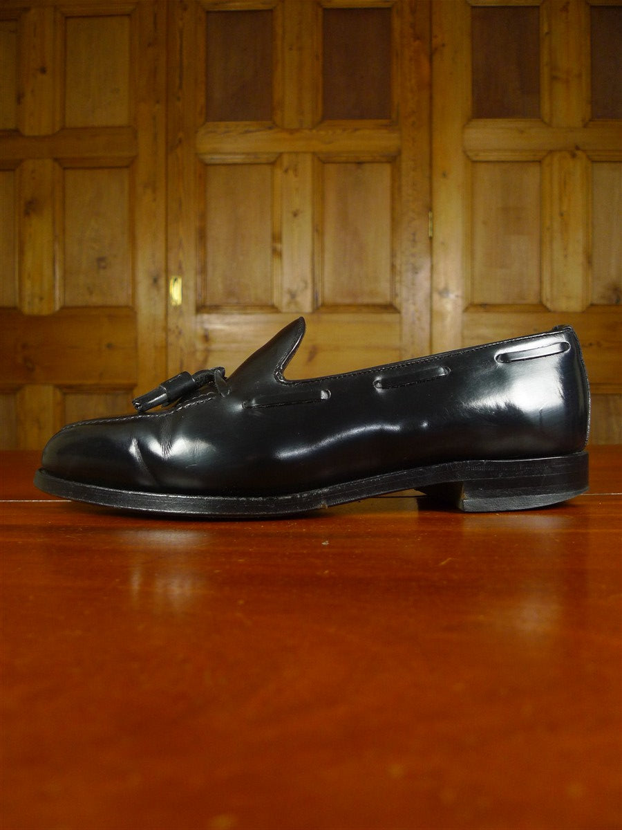 26/0342 alfred sargent black 'windsor' tassel loafer shoe uk 9