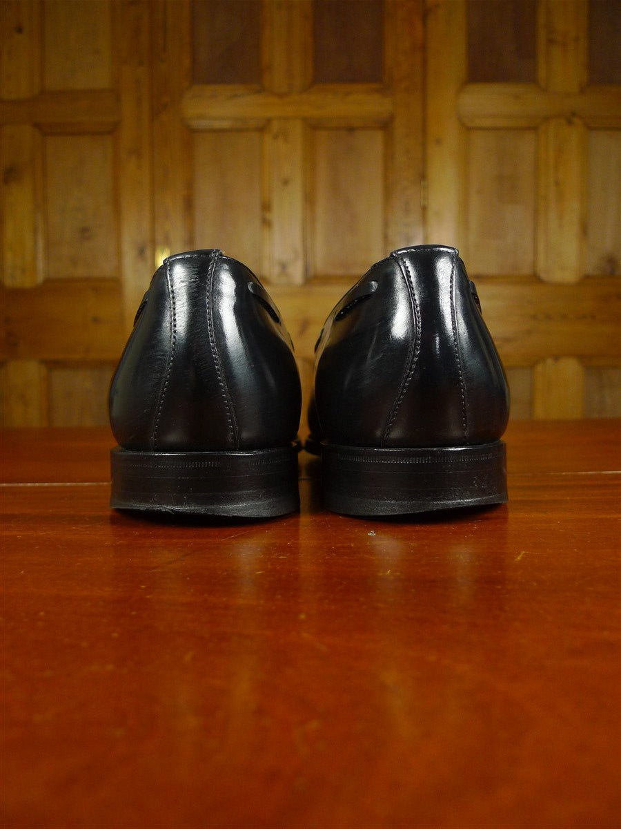 26/0342 alfred sargent black 'windsor' tassel loafer shoe uk 9