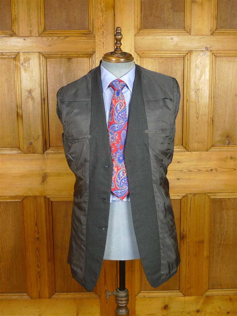 26/0360 sims & macdonald 2001 savile row bespoke grey wool & mohair suit 37 extra long