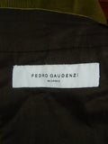 26/0352 immaculate fedro gaudenzi savile row bespoke khaki green / brown corduroy trouser 46 short