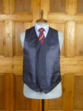 26/0347 immaculate gio genco mayfair italian bespoke super 150s & silk navy blue 3-piece suit 44 short