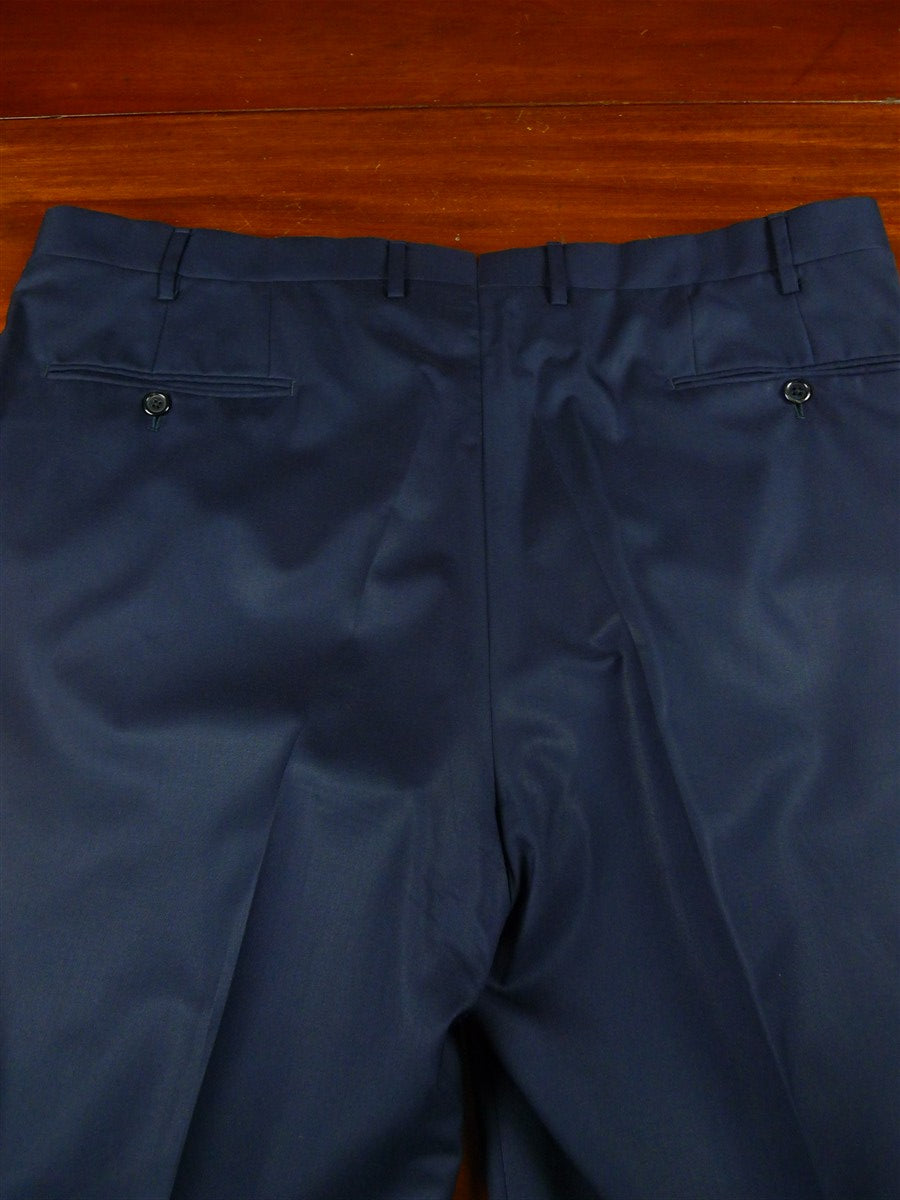 26/0347 immaculate gio genco mayfair italian bespoke super 150s & silk navy blue 3-piece suit 44 short