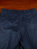 26/0347 immaculate gio genco mayfair italian bespoke super 150s & silk navy blue 3-piece suit 44 short