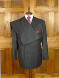26/0348 maurice sedwell 2005 savile row bespoke grey rope-stripe wool & cashmere d/b suit 45 short