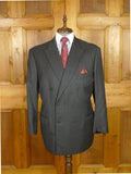26/0348 maurice sedwell 2005 savile row bespoke grey rope-stripe wool & cashmere d/b suit 45 short