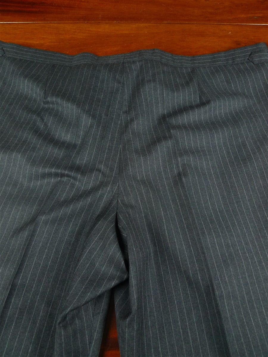 26/0348 maurice sedwell 2005 savile row bespoke grey rope-stripe wool & cashmere d/b suit 45 short
