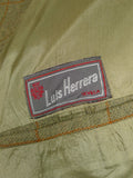 26/0380 luis herrera spanish bespoke green / amber wp check unstructured tweed jacket 40 short
