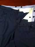26/0389 lh napoli 2011 italian bespoke blue luxury wool suit w/ horn buttons 42-43 regular to long