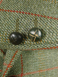 26/0393 near immaculate bladen supasax green / red wp check norfolk style tweed sports jacket 38 short