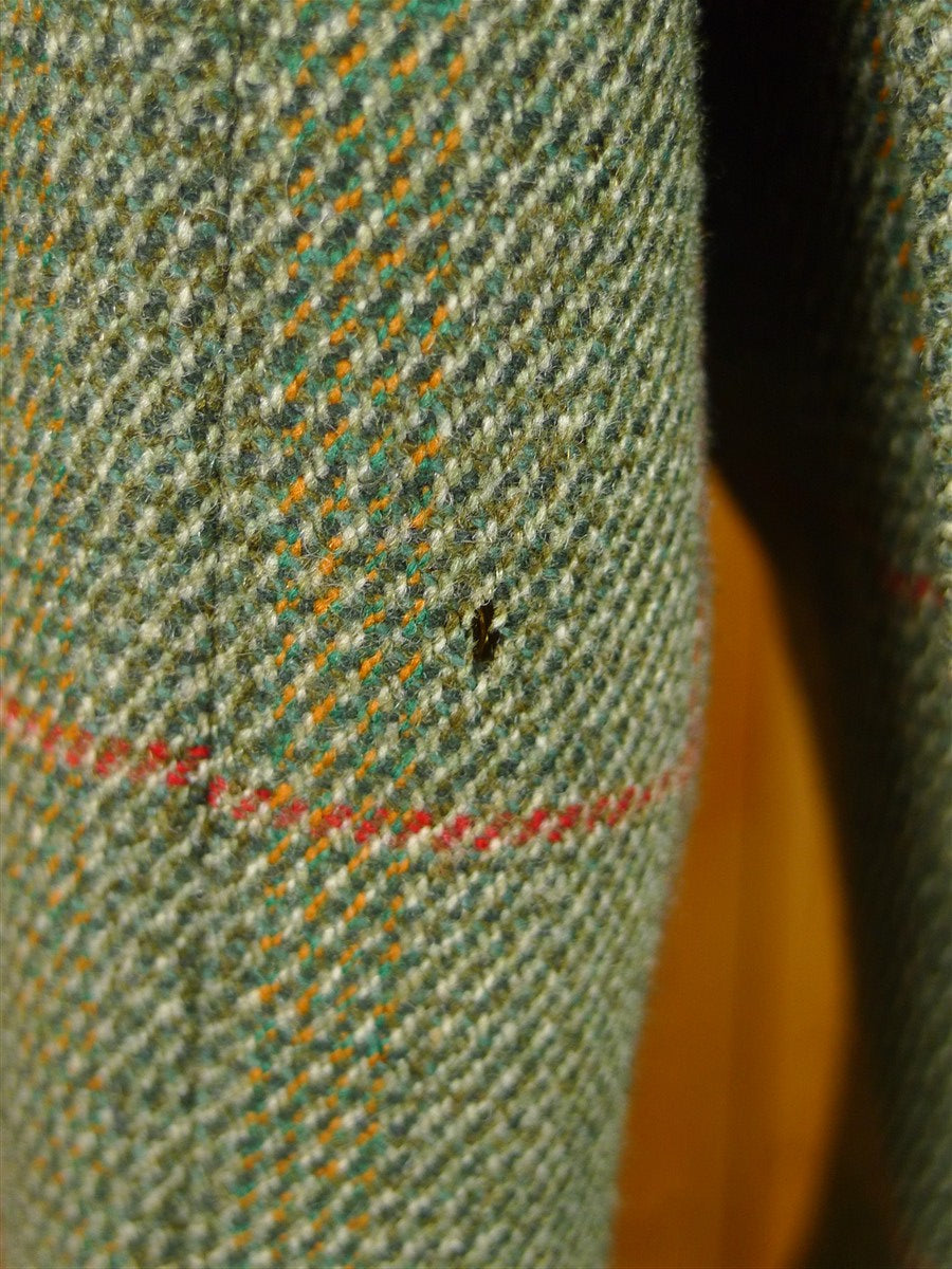 26/0393 near immaculate bladen supasax green / red wp check norfolk style tweed sports jacket 38 short
