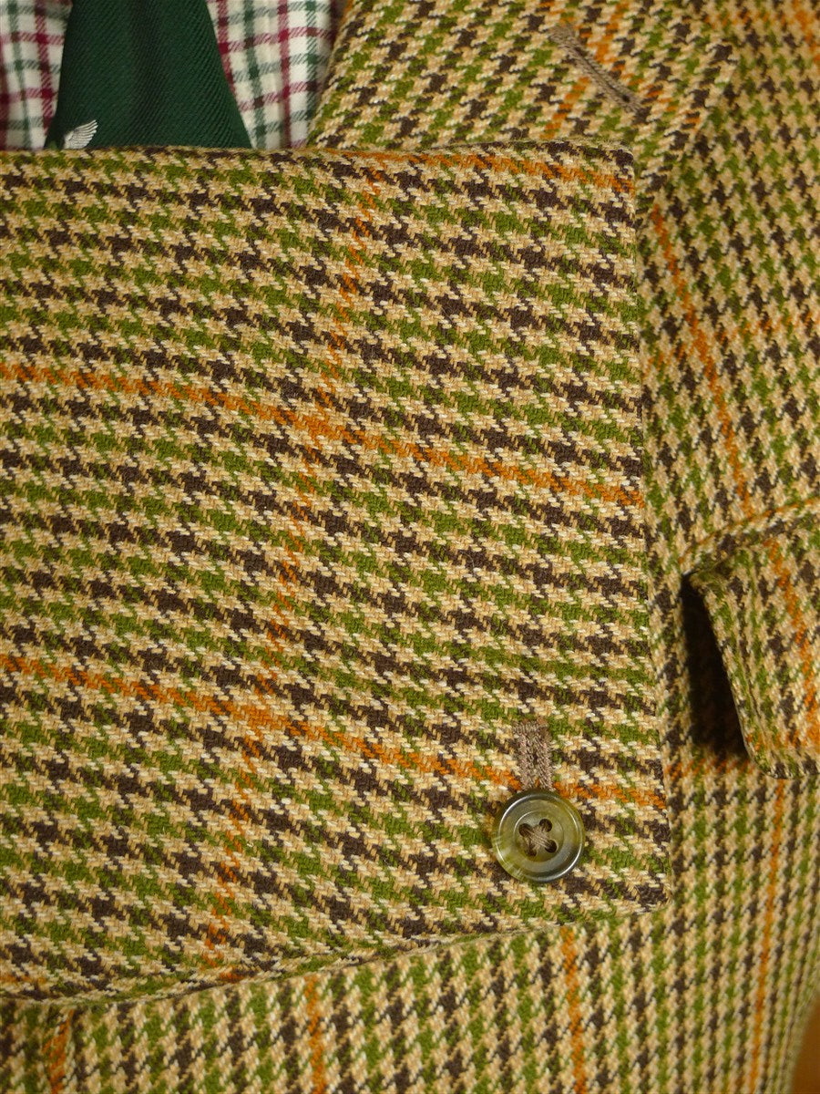 26/0425 wonderful vintage harry hall tweed gun check tweed hacking jacket w/ poacher pocket 39-40 regular