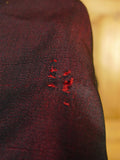 26/0423 wonderful 1967 vintage cyril castle savile row bespoke burgundy red silk dinner / smoking jacket 40 short