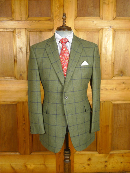 26/0438 mint bladen original green / blue wp check supasax-lite tweed jacket (rrp £495) 44 regular