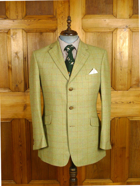 26/0440 mint bladen original 100% lambswool green graph check tweed jacket (rrp £450) 42 regular