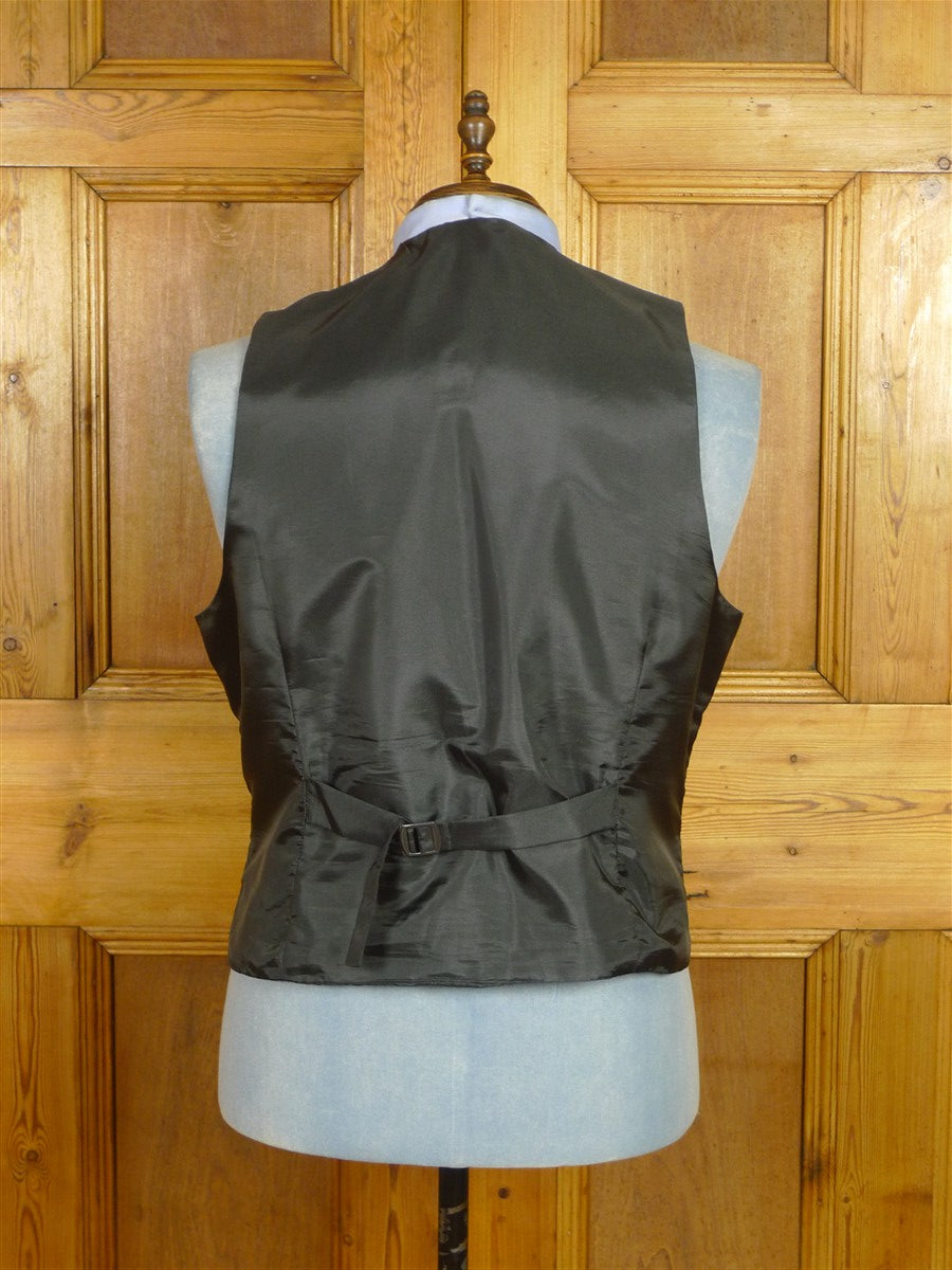 26/0464 immaculate magee masonic black herringbone waistcoat & 'cashmere stripe' morning trouser suit 44-45 regular
