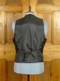 26/0464 immaculate magee masonic black herringbone waistcoat & 'cashmere stripe' morning trouser suit 44-45 regular