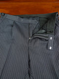 26/0464 immaculate magee masonic black herringbone waistcoat & 'cashmere stripe' morning trouser suit 44-45 regular