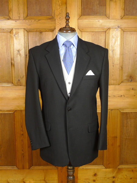 26/0462 immaculate black herringbone wool masonic morning jacket 43 regular