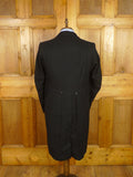 26/0470 vintage 1930s german tailor black wool morning coat 42 regular to long