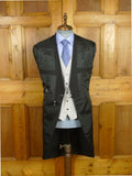 26/0475 immaculate british vintage black wool-mohair mix morning coat 39-40 long