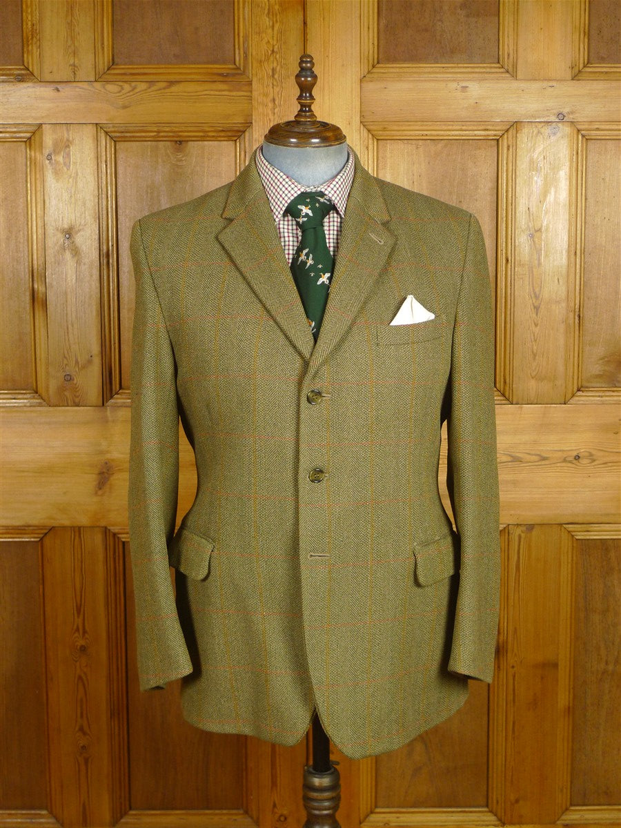 26/0468 vintage haggart of aberfeldy heavyweight green wp check 3-piece tweed suit - jacket / trouser / breeks - 42 regular