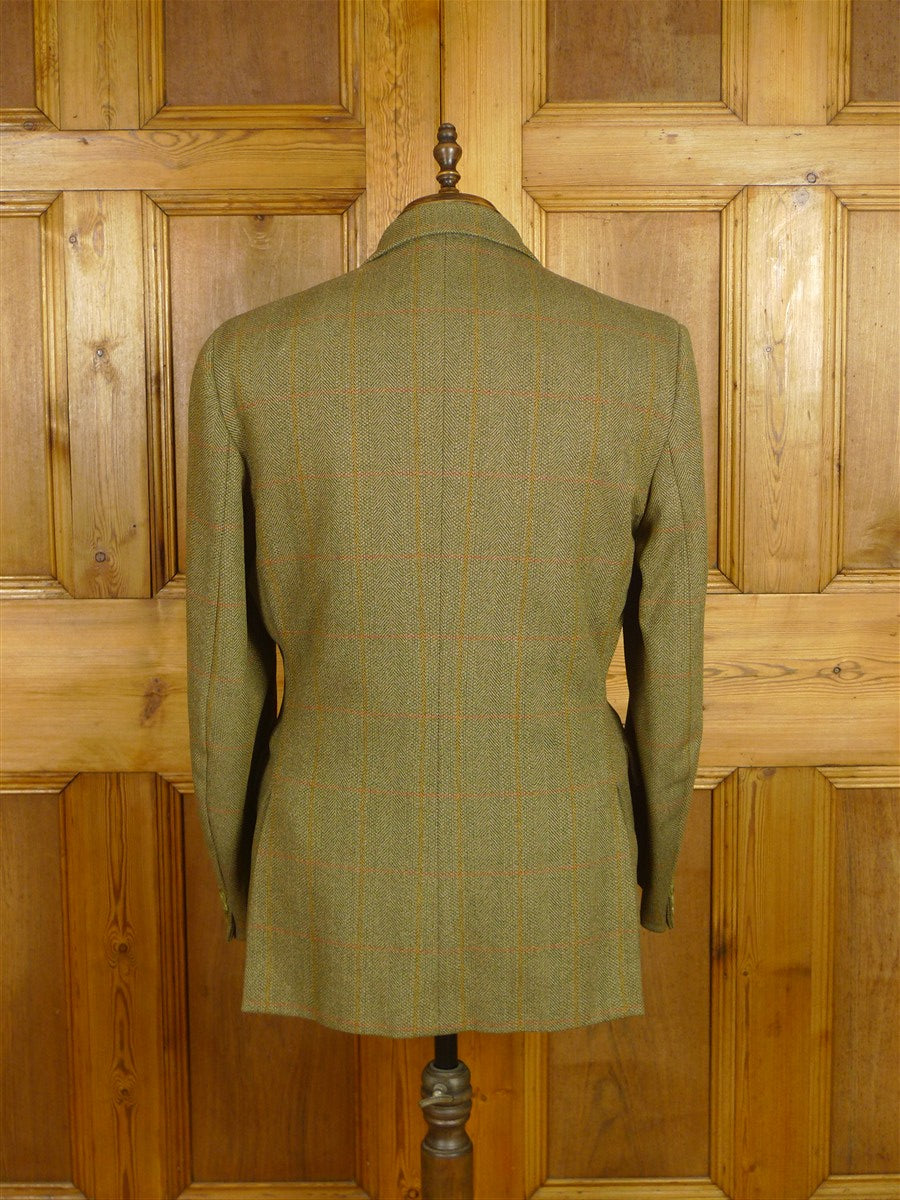 26/0468 vintage haggart of aberfeldy heavyweight green wp check 3-piece tweed suit - jacket / trouser / breeks - 42 regular