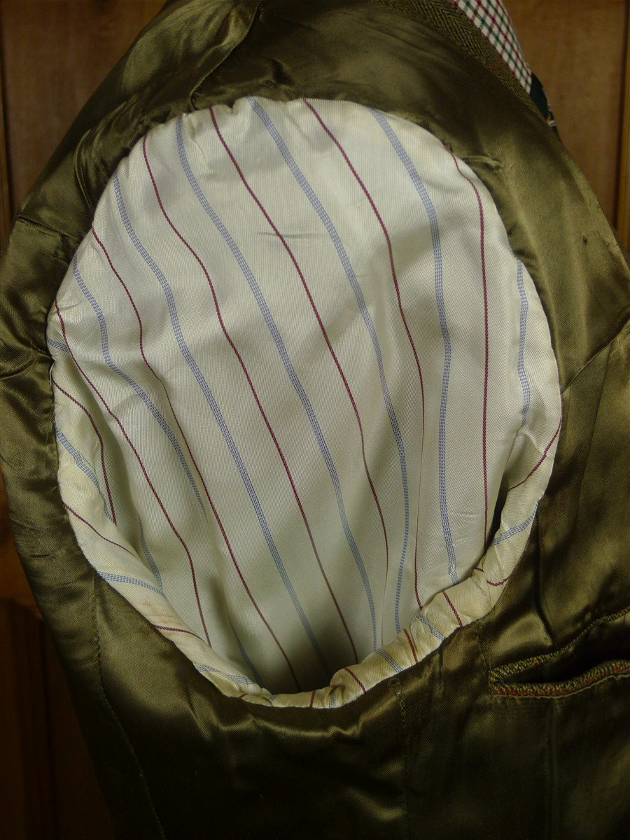 26/0468 vintage haggart of aberfeldy heavyweight green wp check 3-piece tweed suit - jacket / trouser / breeks - 42 regular
