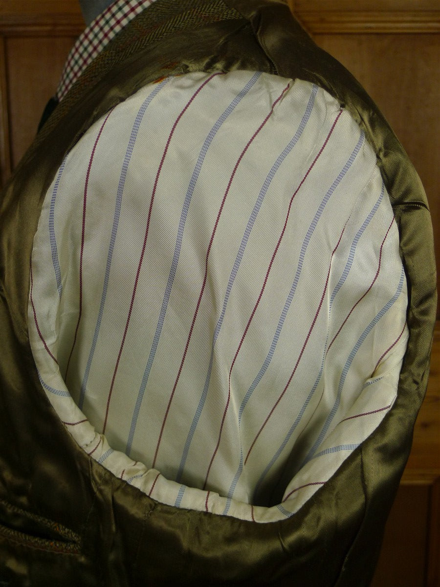 26/0468 vintage haggart of aberfeldy heavyweight green wp check 3-piece tweed suit - jacket / trouser / breeks - 42 regular