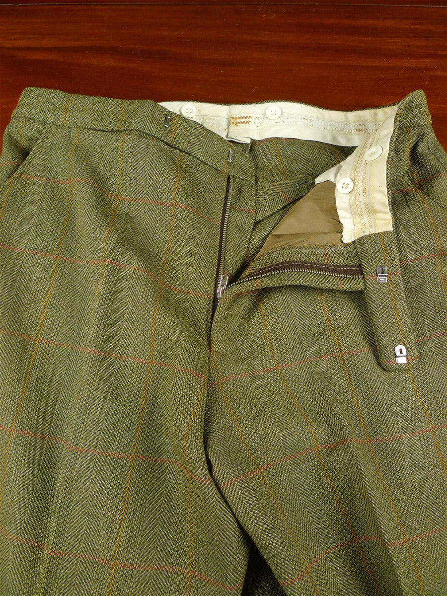 26/0468 vintage haggart of aberfeldy heavyweight green wp check 3-piece tweed suit - jacket / trouser / breeks - 42 regular