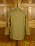 26/0467 immaculate stewart christie edinbirgh khaki wp check tweed shooting coat jacket 44-46