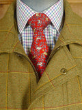 26/0467 immaculate stewart christie edinbirgh khaki wp check tweed shooting coat jacket 44-46