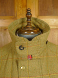 26/0467 immaculate stewart christie edinbirgh khaki wp check tweed shooting coat jacket 44-46
