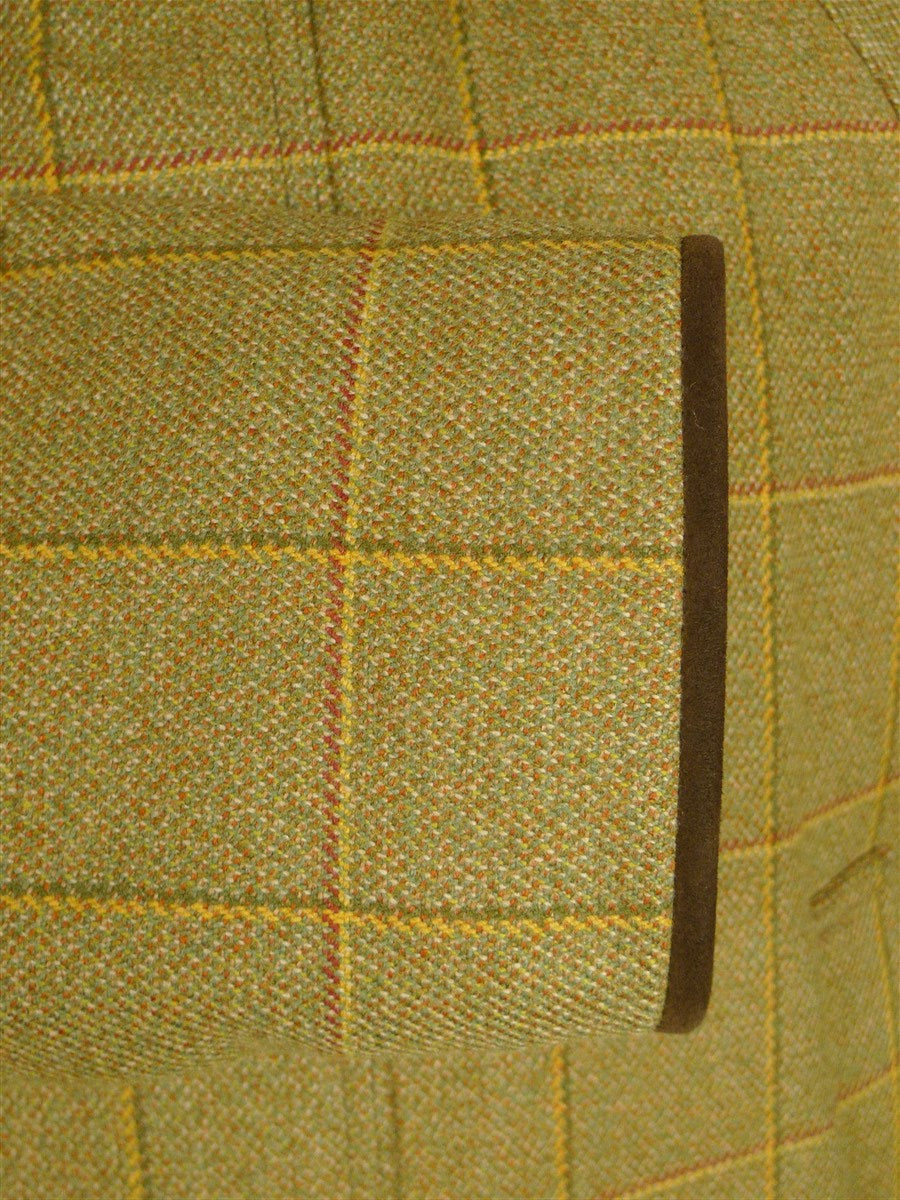 26/0467 immaculate stewart christie edinbirgh khaki wp check tweed shooting coat jacket 44-46