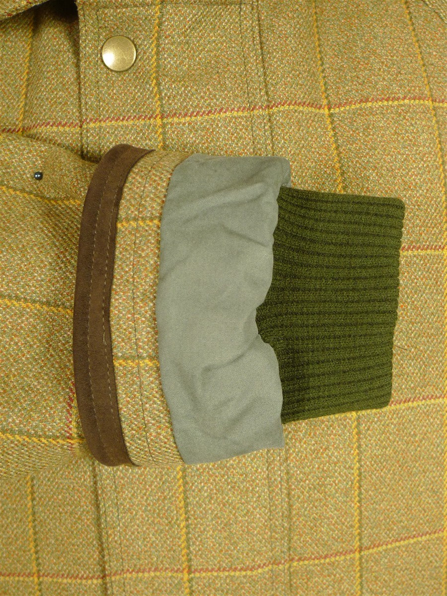 26/0467 immaculate stewart christie edinbirgh khaki wp check tweed shooting coat jacket 44-46