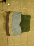 26/0467 immaculate stewart christie edinbirgh khaki wp check tweed shooting coat jacket 44-46