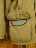 26/0467 immaculate stewart christie edinbirgh khaki wp check tweed shooting coat jacket 44-46