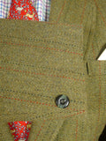 26/0487 vintage british heavyweight green derby tweed 3-piece shooting suit - jacket / 2 pair breeks - 42 regular to long