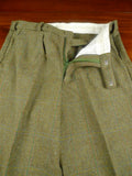 26/0489 immaculate haggart of aberfeldy extra-heavyweight green wp check tweed shooting breeks 34