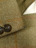 26/0495 pakeman catto carter green wp check tweed sports jacket 46 regular