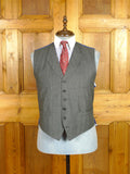 26/0497 near immaculate 2013 henry poole savile row bespoke grey pick weave 3-piece worsted suit 46 extra long