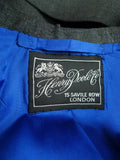26/0497 near immaculate 2013 henry poole savile row bespoke grey pick weave 3-piece worsted suit 46 extra long