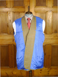 26/0498 immaculate 2012 henry poole savile row bespoke tan / blue windowpane check sports jacket blazer 49 extra long