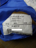 26/0498 immaculate 2012 henry poole savile row bespoke tan / blue windowpane check sports jacket blazer 49 extra long