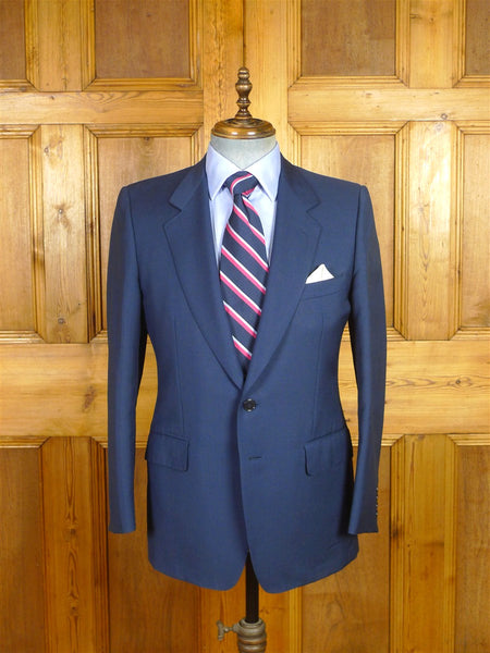 26/0504 vintage beale & inman italian wool & 20% mohair mid navy blue blazer 39 short